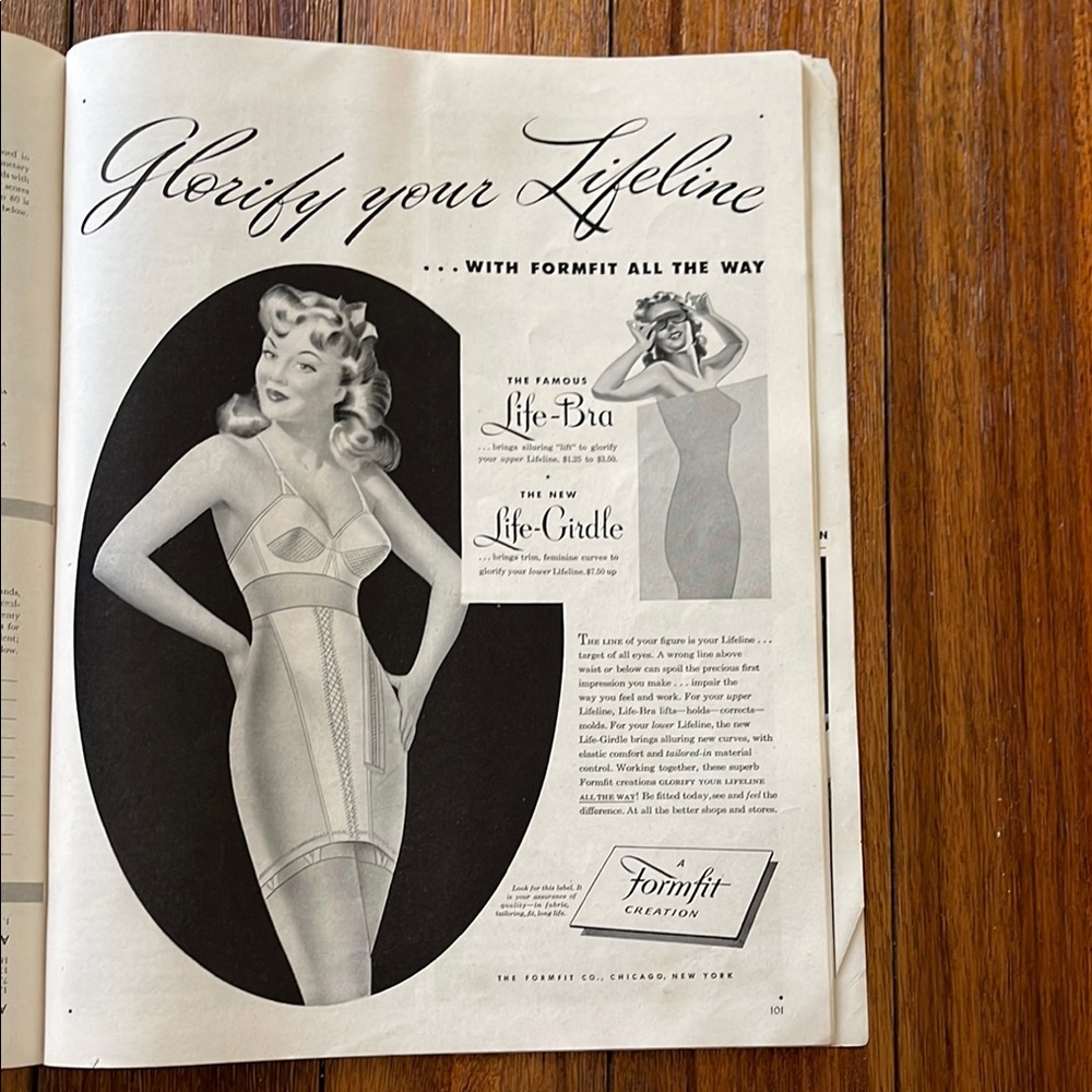 Women's Life-Bra and Life-Girdle Set - Vintage Ad